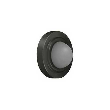 Deltana [WBC238U10B] Solid Brass Door Flush Mount Wall Bumper - Convex - Oil Rubbed Bronze Finish - 2 3/8&quot; Dia.