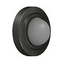 Deltana [WBC238U10B] Solid Brass Door Flush Mount Wall Bumper - Convex - Oil Rubbed Bronze Finish - 2 3/8" Dia.