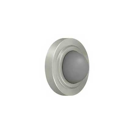 Deltana [WBC238U15] Solid Brass Door Flush Mount Wall Bumper - Convex - Brushed Nickel Finish - 2 3/8" Dia.