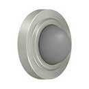 Deltana [WBC238U15] Solid Brass Door Flush Mount Wall Bumper - Convex - Brushed Nickel Finish - 2 3/8&quot; Dia.