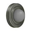 Deltana [WBC238U15A] Solid Brass Door Flush Mount Wall Bumper - Convex - Antique Nickel Finish - 2 3/8&quot; Dia.