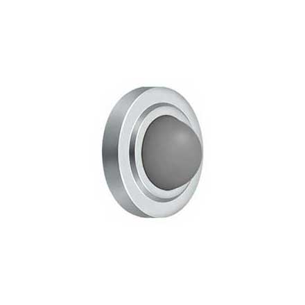 Deltana [WBC238U26] Solid Brass Door Flush Mount Wall Bumper - Convex - Polished Chrome Finish - 2 3/8&quot; Dia.