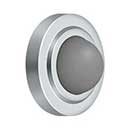 Deltana [WBC238U26] Solid Brass Door Flush Mount Wall Bumper - Convex - Polished Chrome Finish - 2 3/8&quot; Dia.