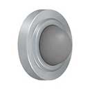 Deltana [WBC238U26D] Solid Brass Door Flush Mount Wall Bumper - Convex - Brushed Chrome Finish - 2 3/8" Dia.