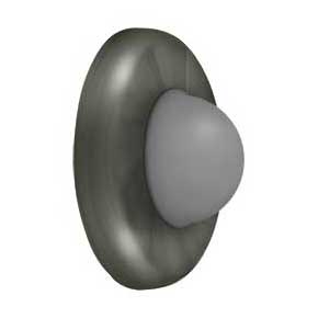 Deltana [WBC250U15A] Steel Door Flush Mount Wall Bumper - Convex - Antique Nickel Finish - 2 1/2" Dia.
