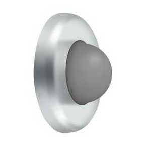 Deltana [WBC250U26] Steel Door Flush Mount Wall Bumper - Convex - Polished Chrome Finish - 2 1/2" Dia.