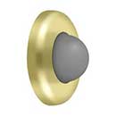 Deltana [WBC250U3] Steel Door Flush Mount Wall Bumper - Convex - Polished Brass Finish - 2 1/2&quot; Dia.