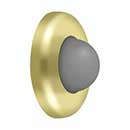 Deltana [WBC250U3] Steel Door Flush Mount Wall Bumper - Convex - Polished Brass Finish - 2 1/2" Dia.