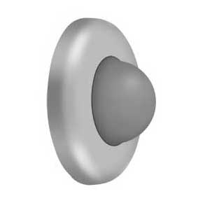 Deltana [WBC250U32D] Steel Door Flush Mount Wall Bumper - Convex - Brushed Stainless Finish - 2 1/2" Dia.