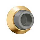 Deltana [WB178CR003] Solid Brass Door Flush Mount Wall Bumper - Concave - Polished Brass (PVD) Finish - 1 7/8" Dia.