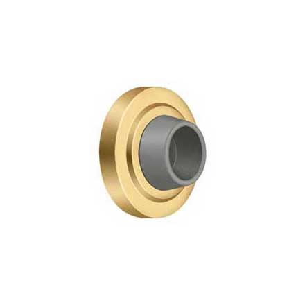 Deltana [WB238CR003] Solid Brass Door Flush Mount Wall Bumper - Concave - Polished Brass (PVD) Finish - 2 3/8" Dia.