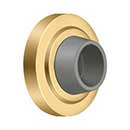 Deltana [WB238CR003] Solid Brass Door Flush Mount Wall Bumper - Concave - Polished Brass (PVD) Finish - 2 3/8" Dia.