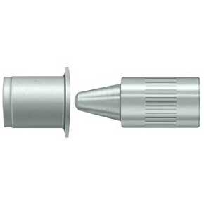 Deltana [44368US26D] Steel Door Hinge Pin Stop - Door Mount - Brushed Chrome Finish