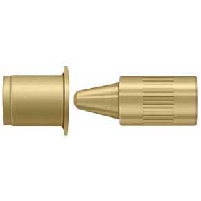 Deltana [44368US4] Steel Door Hinge Pin Stop - Door Mount - Brushed Brass Finish