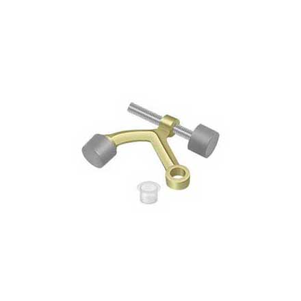 Deltana [HP70U3-UNL] Solid Brass Door Hinge Pin Stop - Hinge Mount - Polished Brass (Unlacquered) Finish