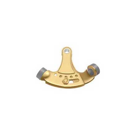 Deltana [HPA69CR003] Solid Brass Door Hinge Pin Stop - Hinge Mount - Adjustable - Polished Brass (PVD) Finish