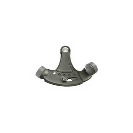 Deltana [HPA69U15A] Solid Brass Door Hinge Pin Stop - Hinge Mount - Adjustable - Antique Nickel Finish