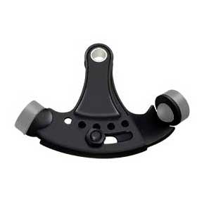Deltana [HPA69U19] Solid Brass Door Hinge Pin Stop - Hinge Mount - Adjustable - Paint Black Finish