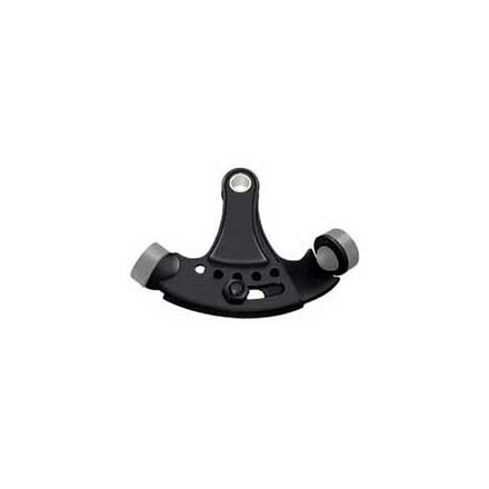 Deltana [HPA69U19] Solid Brass Door Hinge Pin Stop - Hinge Mount - Adjustable - Paint Black Finish