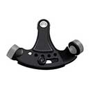 Deltana [HPA69U19] Solid Brass Door Hinge Pin Stop - Hinge Mount - Adjustable - Paint Black Finish