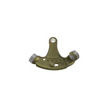 Deltana [HPA69U5] Solid Brass Door Hinge Pin Stop - Hinge Mount - Adjustable - Antique Brass Finish