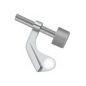 Deltana [HPH89U26] Solid Brass Door Hinge Pin Stop - Brass Hinge Mount - Polished Chrome Finish