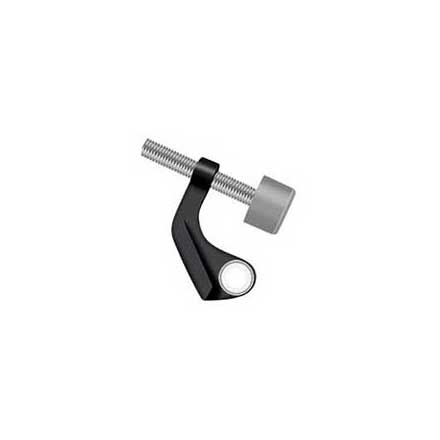Deltana [HPS88U19] Solid Brass Door Hinge Pin Stop - Steel Hinge Mount - Paint Black Finish
