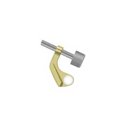 Deltana [HPS88U3] Solid Brass Door Hinge Pin Stop - Steel Hinge Mount - Polished Brass Finish