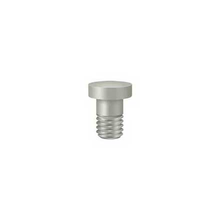 Deltana [HPSS70U15] Solid Brass Door Hinge Extended Button Tip - Pin Stop Mount - Brushed Nickel Finish