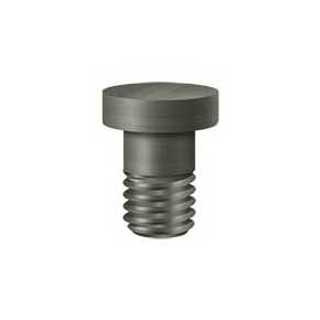 Deltana [HPSS70U15A] Solid Brass Door Hinge Extended Button Tip - Pin Stop Mount - Antique Nickel Finish