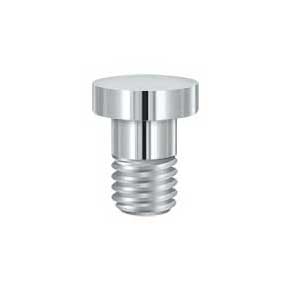 Deltana [HPSS70U26] Solid Brass Door Hinge Extended Button Tip - Pin Stop Mount - Polished Chrome Finish