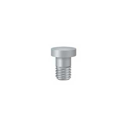 Deltana [HPSS70U26D] Solid Brass Door Hinge Extended Button Tip - Pin Stop Mount - Brushed Chrome Finish