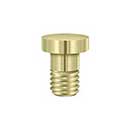 Deltana [HPSS70U3-UNL] Solid Brass Door Hinge Extended Button Tip - Pin Stop Mount - Polished Brass (Unlacquered) Finish