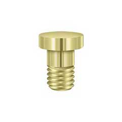 Deltana [HPSS70U3] Solid Brass Door Hinge Extended Button Tip - Pin Stop Mount - Polished Brass Finish