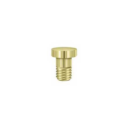 Deltana [HPSS70U3] Solid Brass Door Hinge Extended Button Tip - Pin Stop Mount - Polished Brass Finish