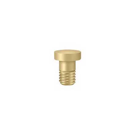 Deltana [HPSS70U4] Solid Brass Door Hinge Extended Button Tip - Pin Stop Mount - Brushed Brass Finish