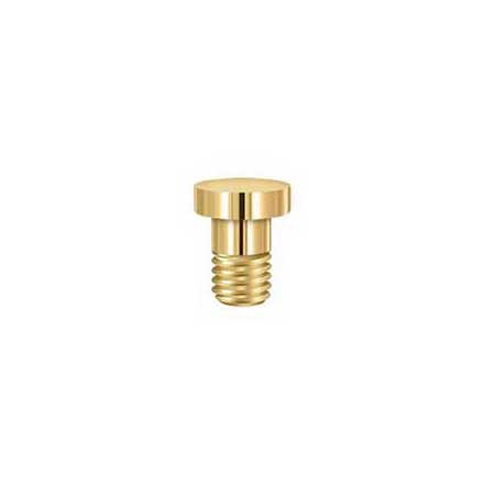 Deltana [HPSS70CR003] Solid Brass Door Hinge Extended Button Tip - Pin Stop Mount - Polished Brass (PVD) Finish