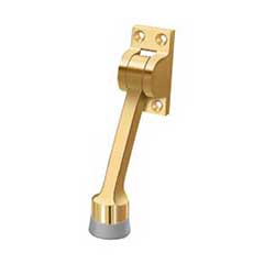 Deltana [DHK4CR003] Solid Brass Door Kickdown Holder - Polished Brass (PVD) Finish - 4&quot; L