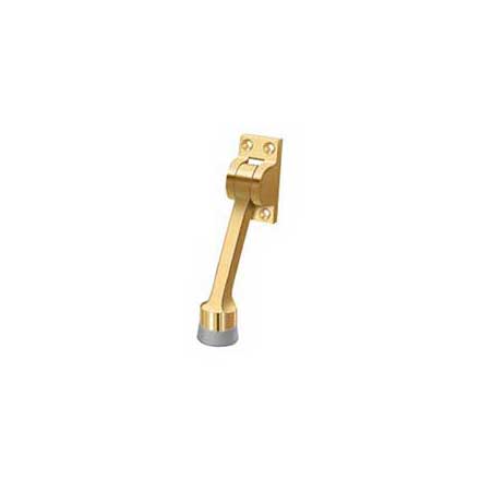 Deltana [DHK4CR003] Solid Brass Door Kickdown Holder - Polished Brass (PVD) Finish - 4&quot; L