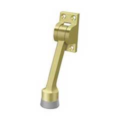 Deltana [DHK4U3] Solid Brass Door Kickdown Holder - Polished Brass Finish - 4&quot; L