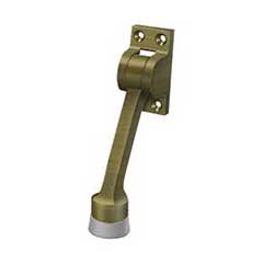 Deltana [DHK4U5] Solid Brass Door Kickdown Holder - Antique Brass Finish - 4&quot; L