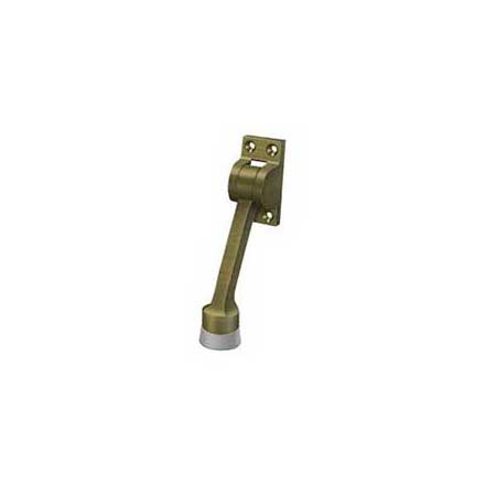 Deltana [DHK4U5] Solid Brass Door Kickdown Holder - Antique Brass Finish - 4" L