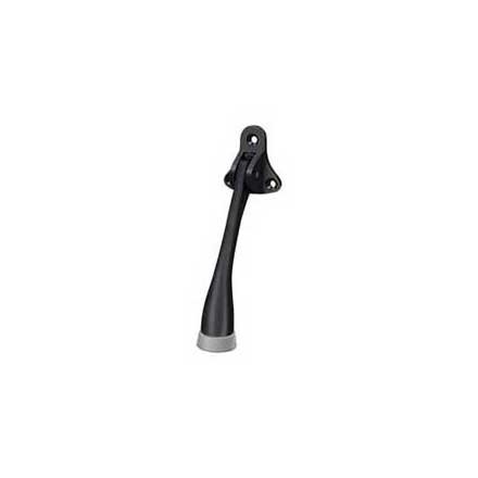 Deltana [DHK5U19] Solid Brass Door Kickdown Holder - Paint Black Finish - 5" L