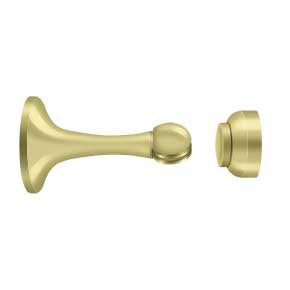Deltana [MDH30U3] Solid Brass Magnetic Door Holder - Polished Brass Finish - 3" L