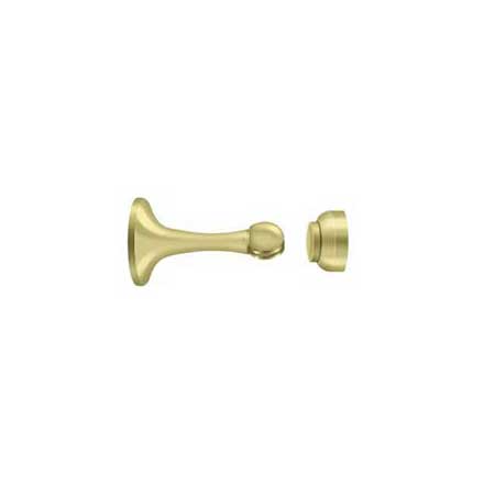 Deltana [MDH30U3] Solid Brass Magnetic Door Holder - Polished Brass Finish - 3&quot; L