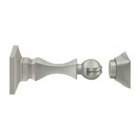 Deltana [MDH35U15] Solid Brass Magnetic Door Holder - Brushed Nickel Finish - 3 1/2" L