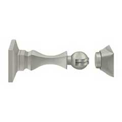 Deltana [MDH35U15] Solid Brass Magnetic Door Holder - Brushed Nickel Finish - 3 1/2&quot; L
