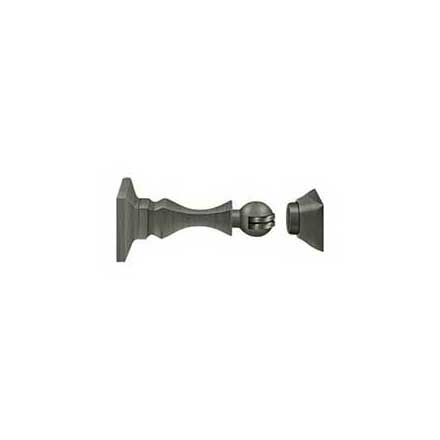 Deltana [MDH35U15A] Solid Brass Magnetic Door Holder - Antique Nickel Finish - 3 1/2" L