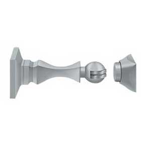 Deltana [MDH35U26D] Solid Brass Magnetic Door Holder - Brushed Chrome Finish - 3 1/2" L