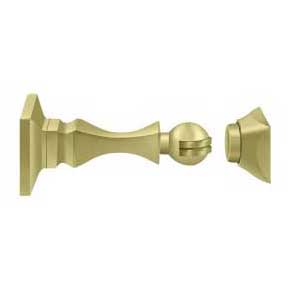 Deltana [MDH35U3] Solid Brass Magnetic Door Holder - Polished Brass Finish - 3 1/2" L